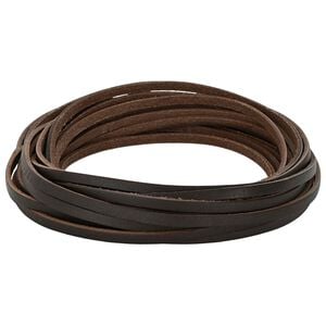 vidaXL Leren Strap Donkerbruin 200 x 0,3 cm Leer