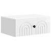 vidaXL Wandbeugel Bedkast Hoogglans Wit 49 x 34,5 x 20 cm Bewerkt hout