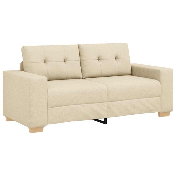 vidaXL Loveseat Bank Crème 140 cm Stof