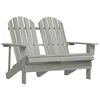 vidaXL Tuinstoel 2-zits Adirondack massief vurenhout grijs