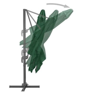 vidaXL Parasol met draagbare voet groen