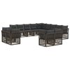 vidaXL Tuinbankenset 13 st Grijs poly rattan
