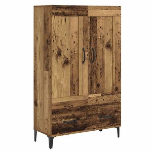vidaXL Hoge kast Oud hout 70 x 31 x 115 cm Bewerkt hout