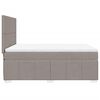 vidaXL Boxspring met matras stof taupe 140x200 cm