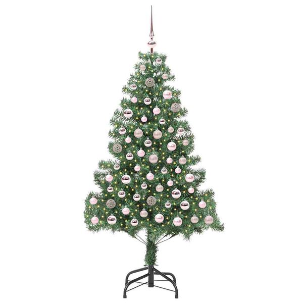 vidaXL Kerstboom met 300 LED met standaard Groen 180 cm PVC