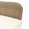 vidaXL 11-delige Bistroset met kussens poly rattan beige