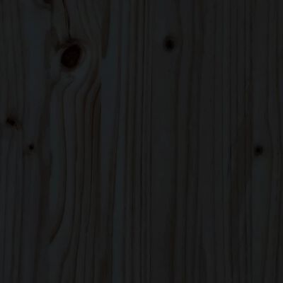 vidaXL Seniorenbed massief grenenhout zwart 150x200 cm