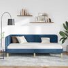 vidaXL Hoekbedframe met hoofdeinde Blauw 90 x 200 cm Stof