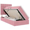 vidaXL LED Opslagbed met Matras Roze 100 x 200 cm Fluweel