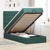 vidaXL Ottoman bed met matrassen en LED's 90x190cm fluweel donkergroen