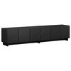 vidaXL tv-meubel 179.5 x 34.5 x 40 cm Zwart Bewerkt hout