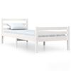 vidaXL Bedframe massief hout wit 90x200 cm