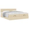 vidaXL Ottoman bed met matrassen 180x200cm stof cr&egrave;mekleurig