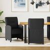 vidaXL Dining Stoelen met Wielen 2 pcs Zwart 57 x 67 x 95 cm Stof
