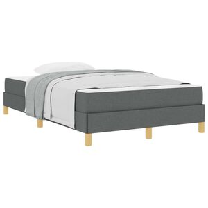 vidaXL Boxspringbed met matras Donkergrijs 120 x 190 cm Stof
