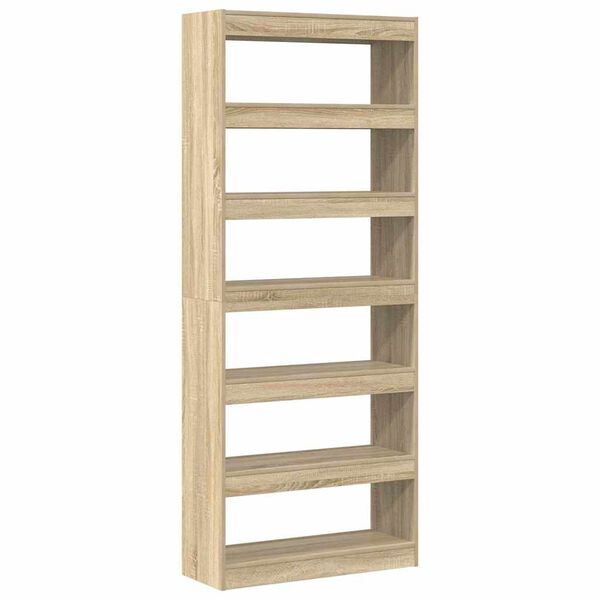 vidaXL Boekenkast met plank Sonoma Eiken 80 x 30 x 198 cm Bewerkt hout