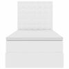 vidaXL Opslag bed met matras met opslag Puur Wit 100 x 200 cm Nep Leer