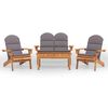 vidaXL 4-delige Loungeset Adirondack massief acaciahout
