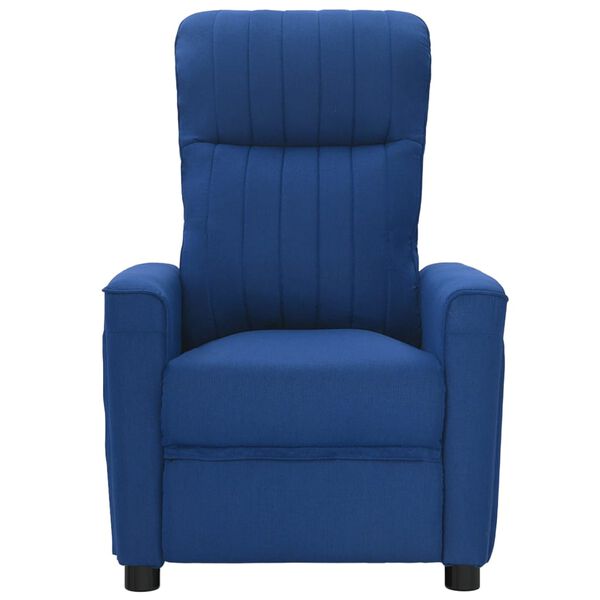 vidaXL Massagestoel elektrisch stof blauw