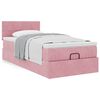vidaXL Ottoman bed met matras 100x200 cm fluweel roze