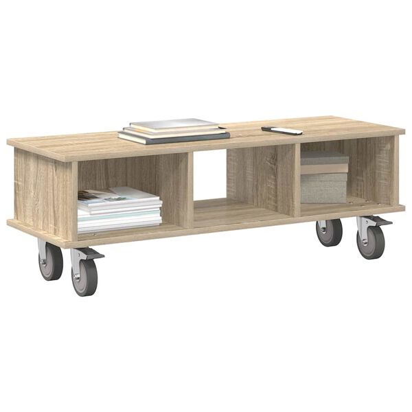 vidaXL TV-standaard Sonoma Eiken 100 x 35 x 35 cm Bewerkt hout