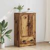 vidaXL Highboard met lade Oud Hout 60 x 35,5 x 103,5 cm Bewerkt hout