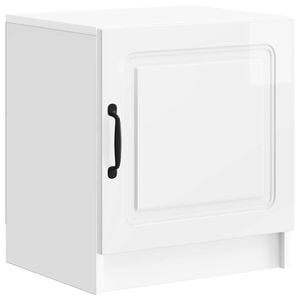 vidaXL Nachtkastje Hoogglans Wit 43 x 34,5 x 47 cm Bewerkt hout