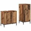 vidaXL Badkamermeubelset 2 pcs Oud Hout Geperst Hout en Metaal