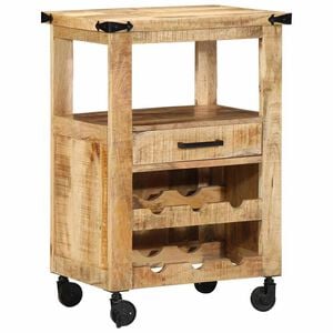 vidaXL Keuken Trolley Bruin 55 x 40 x 80 cm Massief Mango Hout