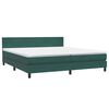 vidaXL Boxspring met matras en LED fluweel donkergroen 200x210 cm