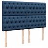 vidaXL Ottoman bed met matras 140x200cm stof blauw