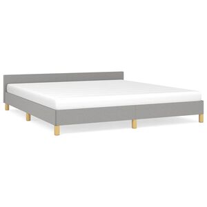 vidaXL Bedframe zonder matras stof lichtgrijs 160x200 cm
