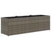 vidaXL Plantenbak met 3 potten 105x30x32 cm poly rattan grijs