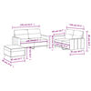 vidaXL 3-delige Loungeset met kussens stof taupe