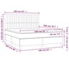vidaXL Boxspring met matras stof donkerbruin 160x200 cm