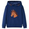 Kindertrui met capuchon 116 marineblauw