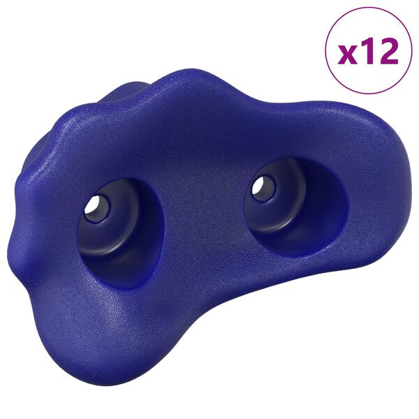 vidaXL Klimgreep 12 pcs Blauw 100 x 67 x 43 mm PP