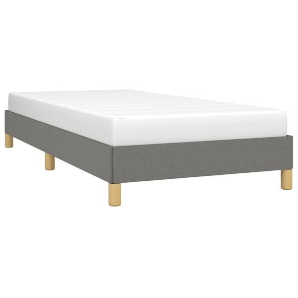vidaXL Bedframe zonder matras 100x200 cm stof donkergrijs