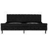 vidaXL Bedframe fluweel zwart 200x200 cm