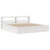 vidaXL Bedframe met hoofdbord massief grenenhout wit 200x200 cm