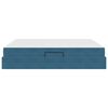 vidaXL Opbergbed met matras Donkerblauw 160 x 200 cm Fluweel
