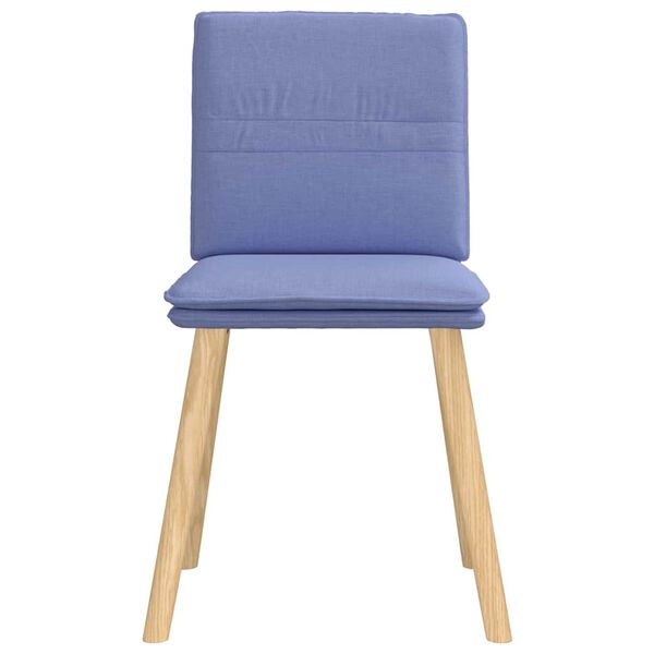 vidaXL Eetkamerstoelen 6 st stof jeansblauw