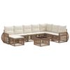vidaXL Tuinbankenset 9 pcs Beige en Cr&egrave;me Wit poly rattan