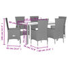vidaXL 7-delige Tuinset met kussens poly rattan beige