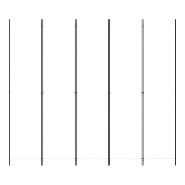 vidaXL Kamerscherm met 5 panelen 250x220 cm stof wit