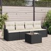 vidaXL Tuin Sofa Set Zwart poly rattan