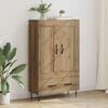 vidaXL Highboard Artisan Eiken 69,5 x 31 x 115 cm Bewerkt hout