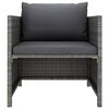 vidaXL 7-delige Loungeset met kussens poly rattan grijs