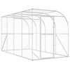vidaXL Kippenhok Tegen de Muur zilver 600 x 150 x 215 cm