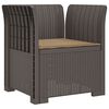 vidaXL E&eacute;npersoons Fauteuil met Kussen Rattan Look PP Lichtgrijs